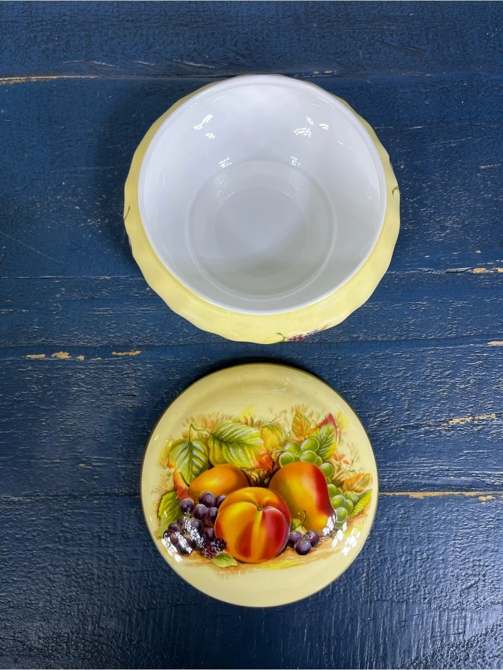 Vintage “Orchard Gold” by Aynsley Fine English Bone China Trinket Box